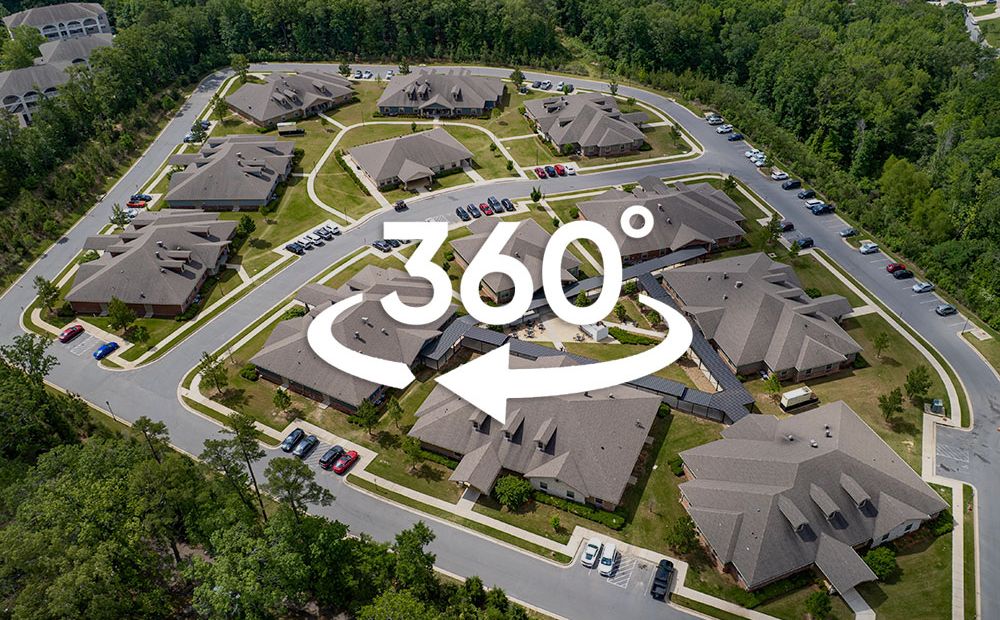 Aerial view of Poplar Grove facilities and surrounding grounds
